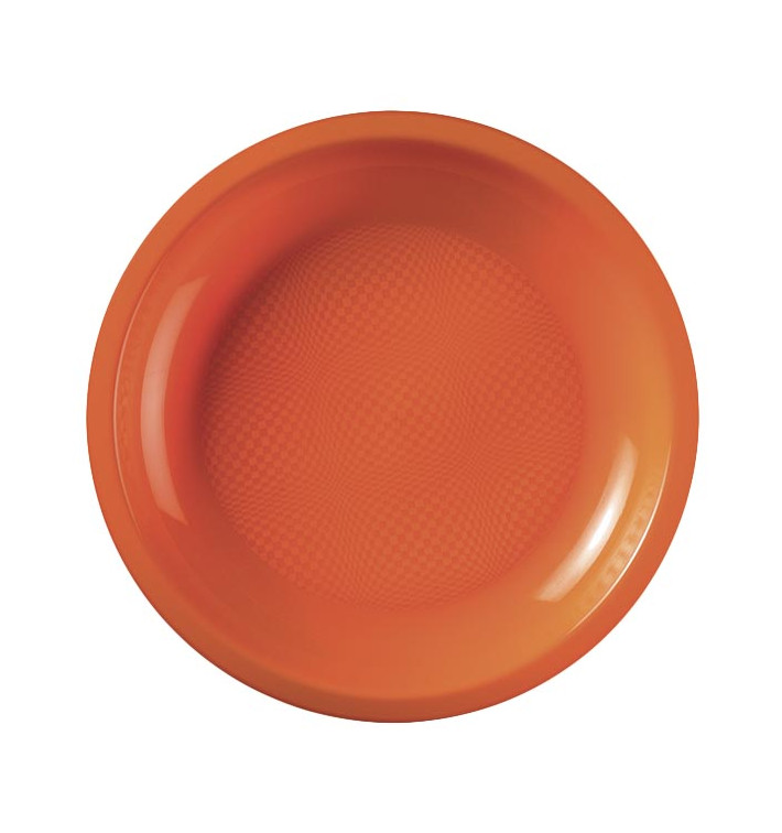 Talerz Plastikowe Płaski Orange Round PP Ø185mm (50 Sztuk)