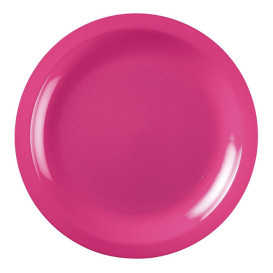 Talerz Plastikowe Płaski Fuchsia Round PP Ø185mm (50 Sztuk)