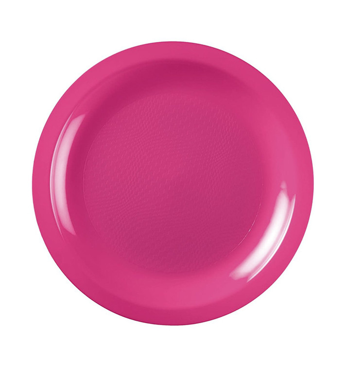 Talerz Plastikowe Płaski Fuchsia Round PP Ø185mm (50 Sztuk)