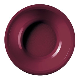 Talerz Plastikowe Głębokie Bordeaux Round PP Ø195mm (50 Sztuk)