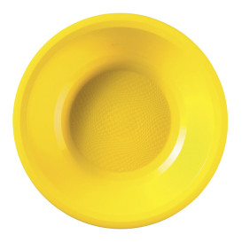 Talerz Plastikowe Głębokie Żółty Round PP Ø195mm (50 Sztuk)