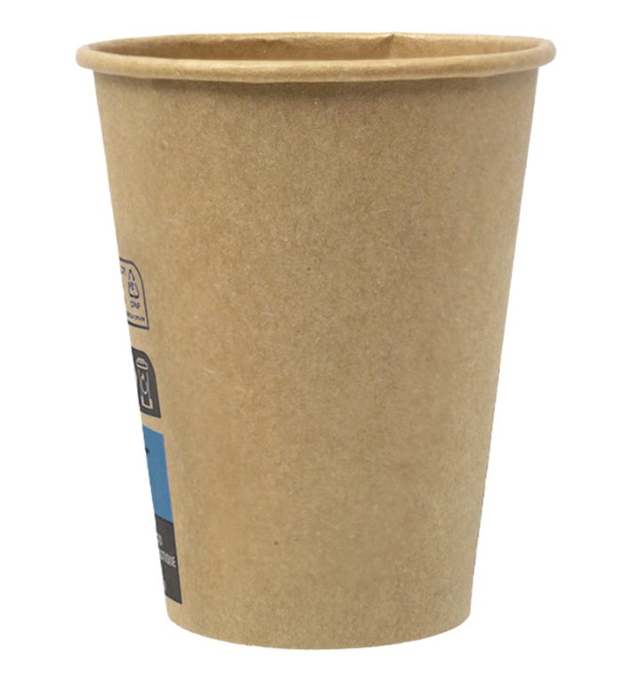 Kubki Papierowe 12Oz/360ml Brązowy Ø8,0cm (100 Sztuk) Kubki Papierowe 12Oz/360ml Brązowy Ø8,0cm (100 Sztuk)