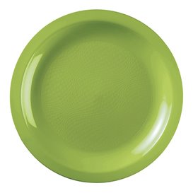 Talerz Plastikowe Płaski Zielony Limonka Round PP Ø220mm (600 Sztuk)