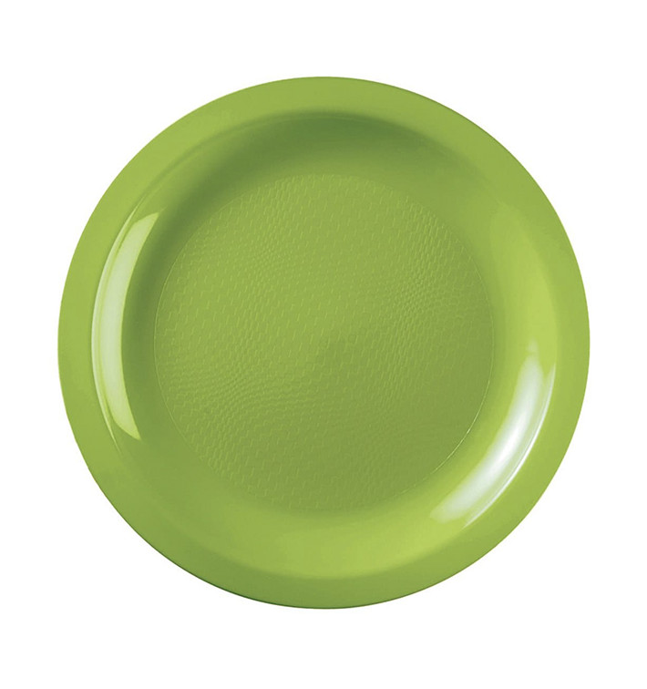 Talerz Plastikowe Płaski Zielony Limonka Round PP Ø220mm (600 Sztuk) Talerz Plastikowe Płaski Zielony Limonka Round PP Ø220mm (600 Sztuk)