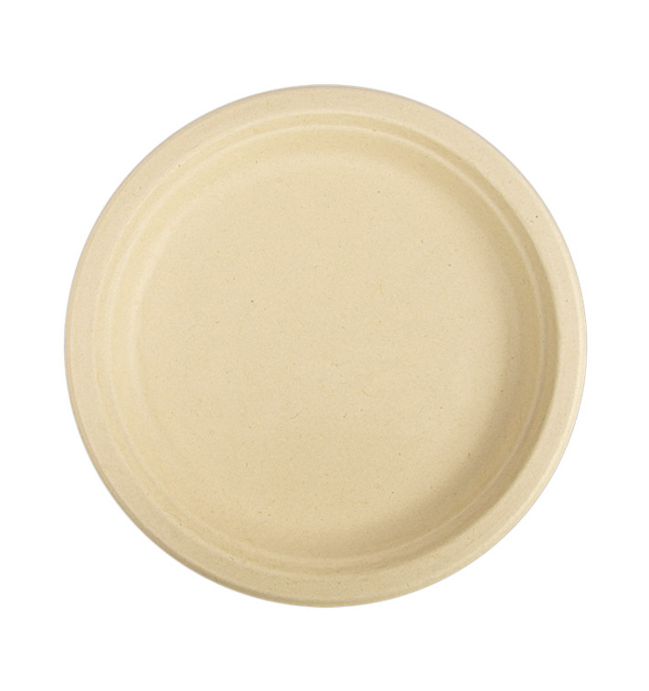 Talerz Trzciny Cukrowej Naturalne Ø230mm (50 Sztuk) Talerz Trzciny Cukrowej Naturalne Ø230mm (50 Sztuk)