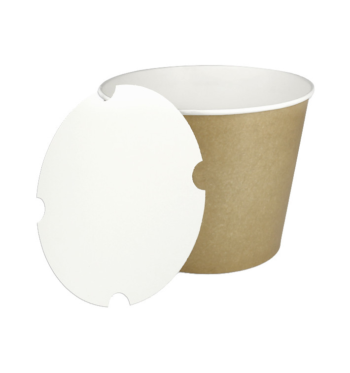 Wiadra Papierowe do Kurczaka z Pokrywką 3990ml (100 Sztuk) Wiadra Papierowe do Kurczaka z Pokrywką 3990ml (100 Sztuk)