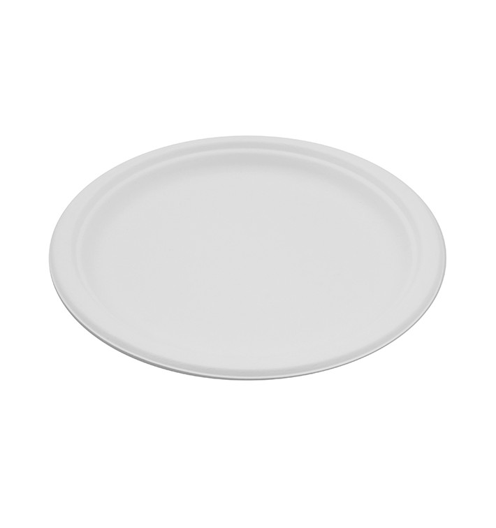 Talerz Trzciny Cukrowej Białe Ø260mm (25 Sztuk) Talerz Trzciny Cukrowej Białe Ø260mm (25 Sztuk)