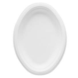 Tacki Trzciny Cukrowej Bagasse Białe 25,4x17,5 cm (500 Sztuk)