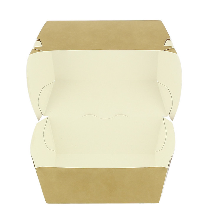 Opakowania Pudełka Burger XXL Kartonowe Kraft Podwójnym Zamknięciem 13x13x9cm (50 Sztuk) Opakowania Pudełka Burger XXL Kartonowe Kraft Podwójnym Zamknięciem 13x13x9cm (50 Sztuk)