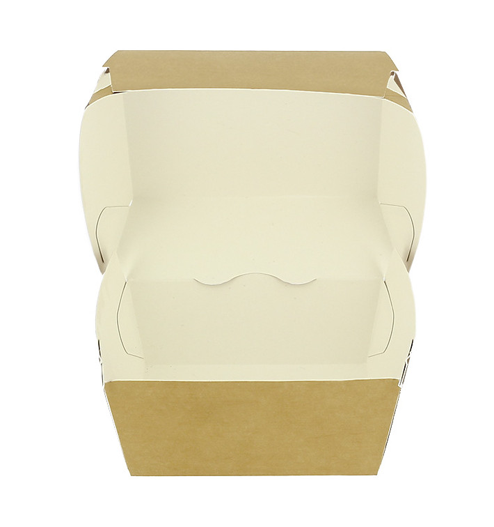 Opakowania Pudełka Burger Kartonowe Kraft Podwójnym Zamknięciem 11x11x7,5cm (450 Sztuk) Opakowania Pudełka Burger Kartonowe Kraft Podwójnym Zamknięciem 11x11x7,5cm (450 Sztuk)