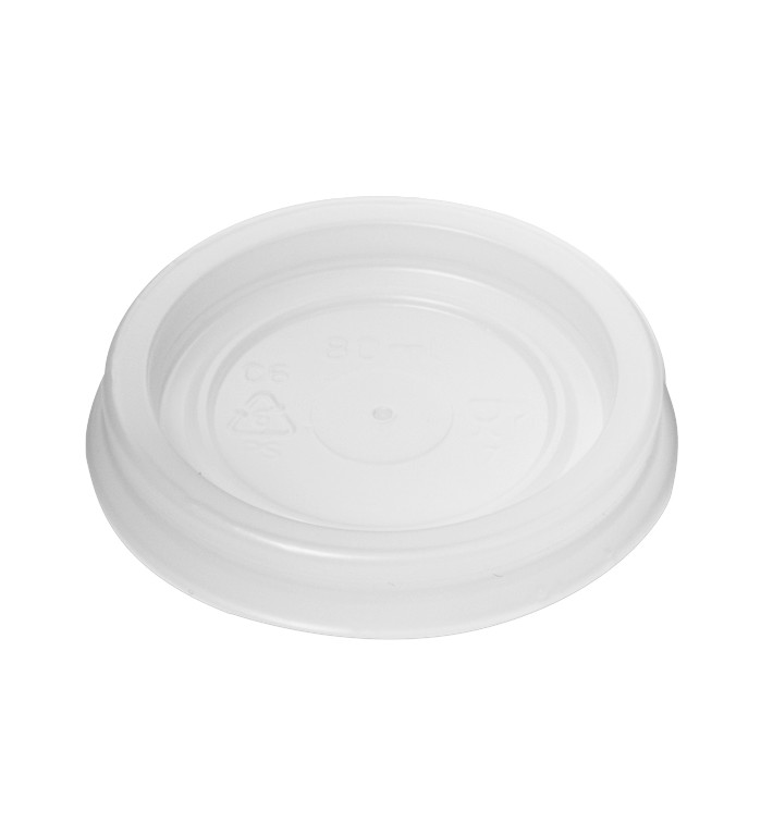 Pokrywka Plastikowe PS Kubki 80/100ml Ø5,7cm (100 Sztuk) Pokrywka Plastikowe PS Kubki 80/100ml Ø5,7cm (100 Sztuk)