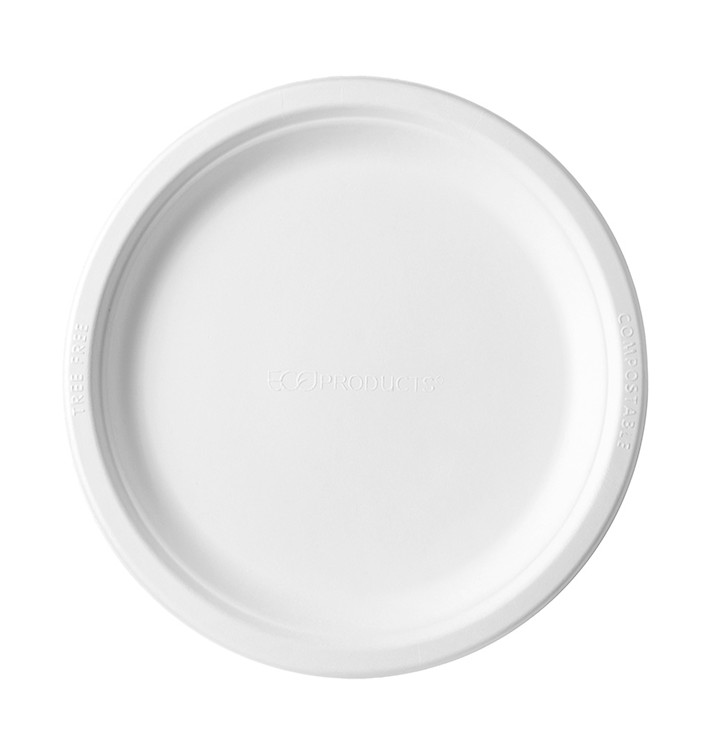 Talerz Trzciny Cukrowej Bagasse Białe Ø17,5 cm (50 Sztuk) Talerz Trzciny Cukrowej Bagasse Białe Ø17,5 cm (50 Sztuk)