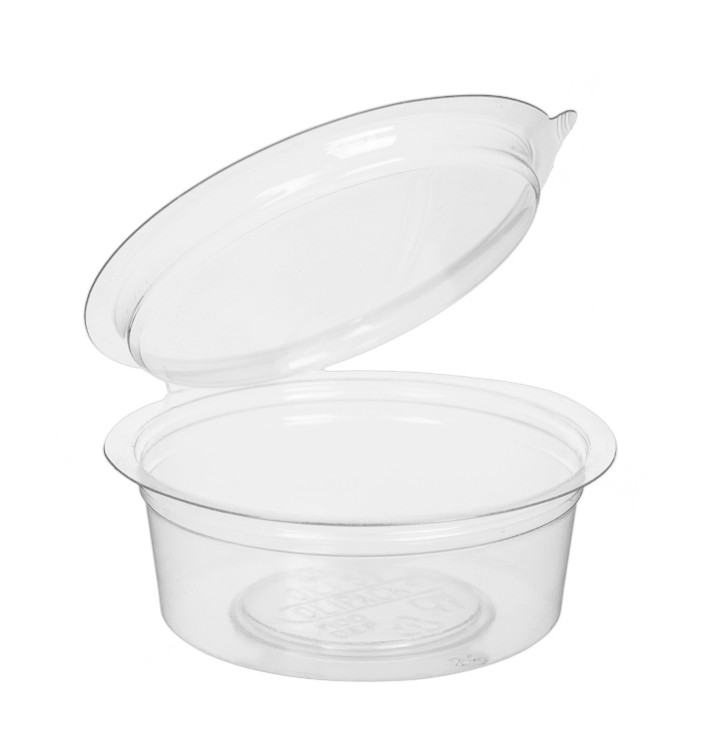 Miski Okrągły Zawiasie APET Przezroczyste 50ml (450 Sztuk) Miski Okrągły Zawiasie APET Przezroczyste 50ml (450 Sztuk)