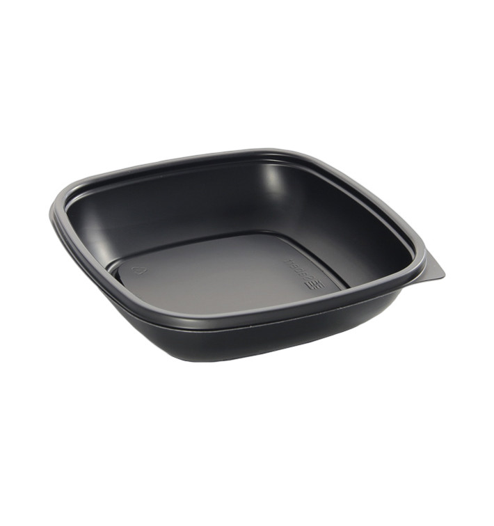 Pojemniki Plastikowe PP Czarni 500ml 16,5x16,5x4cm (50 Sztuk) Pojemniki Plastikowe PP Czarni 500ml 16,5x16,5x4cm (50 Sztuk)
