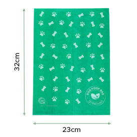 Worki dla odchody psów 100% Biodegradowalny 23x32cm (300 Sztuk)