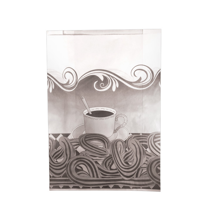 Torby na Churros Tłuszczoodporny 18+7x32cm (250 Sztuk) Torby na Churros Tłuszczoodporny 18+7x32cm (250 Sztuk)