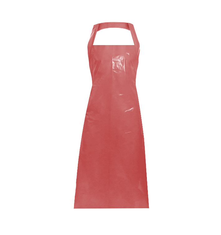 Disposable Plastic Apron PE G80 Red 76x120cm (1000 Units) Disposable Plastic Apron PE G80 Red 76x120cm (1000 Units)