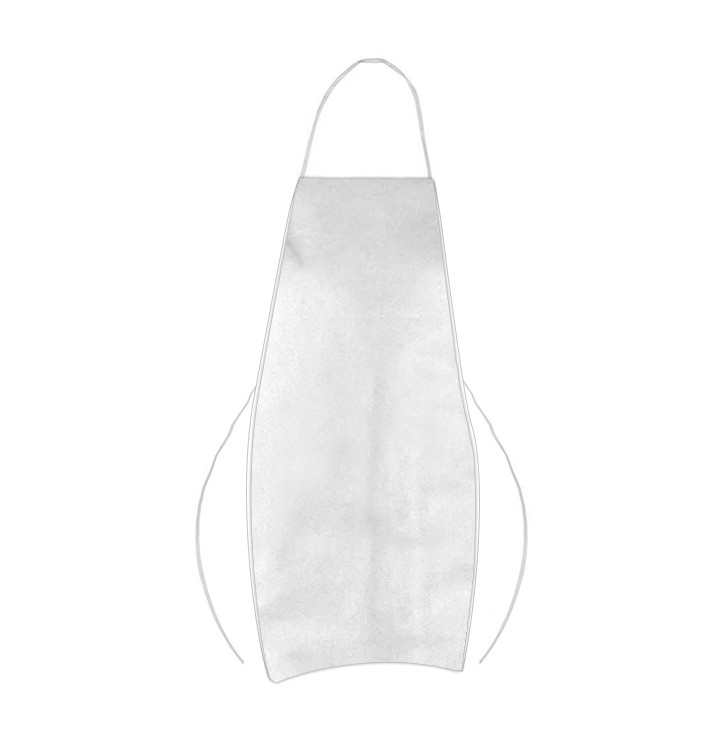 Disposable Plastic Apron TST PP White 60x84cm (10 Units) Disposable Plastic Apron TST PP White 60x84cm (10 Units)