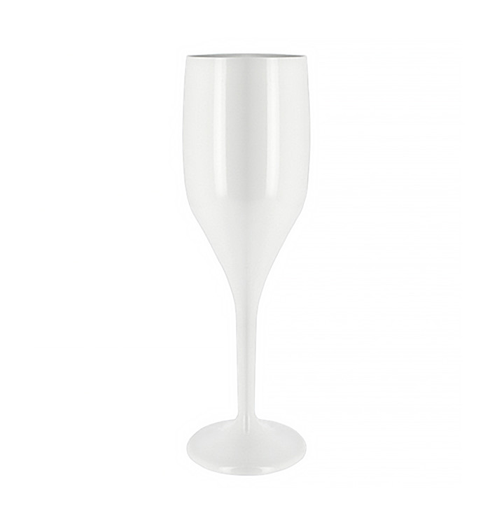 Kieliszki Wielokrotnego Użytku do Wina Musującego Białe SAN 150ml (1 Sztuk) Kieliszki Wielokrotnego Użytku do Wina Musującego Białe SAN 150ml (1 Sztuk)
