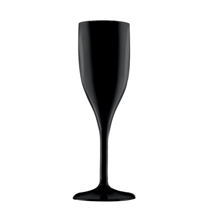 Kieliszki Wielokrotnego Użytku do Wina Musującego Czarni SAN 150ml (1 Sztuk) Kieliszki Wielokrotnego Użytku do Wina Musującego Czarni SAN 150ml (1 Sztuk)