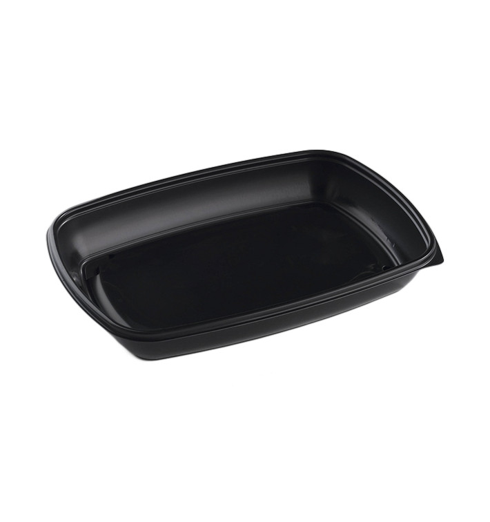 Pojemniki Plastikowe PP Czarni 1350ml 28x20x4cm (150 Sztuk) Pojemniki Plastikowe PP Czarni 1350ml 28x20x4cm (150 Sztuk)