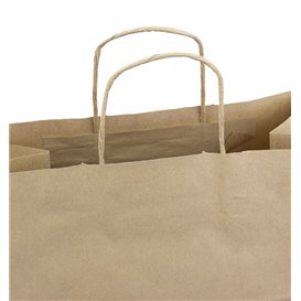 Miski Papierowe Kraft z Uchwytami Płaskis 70g/m² 26+18x26cm (250 Sztuk)