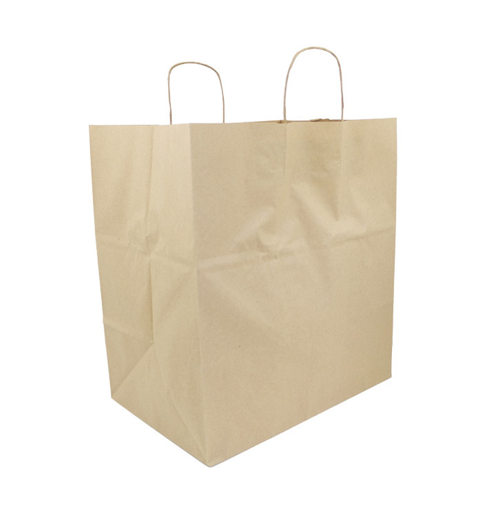 Torby Papierowe Kraft z Uchwytami 120g/m² 36+24x39cm (50 Sztuk) Torby Papierowe Kraft z Uchwytami 120g/m² 36+24x39cm (50 Sztuk)