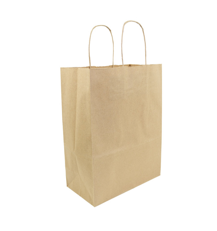 Torby Papierowe Kraft Hawanna z Uchwytami 100g/m² 24+12x31cm (50 Sztuk) Torby Papierowe Kraft Hawanna z Uchwytami 100g/m² 24+12x31cm (50 Sztuk)