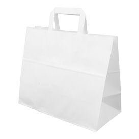 Miski Papierowe Białe z Uchwytami Płaskis 70g/m² 32+22x26cm (250 Sztuk)