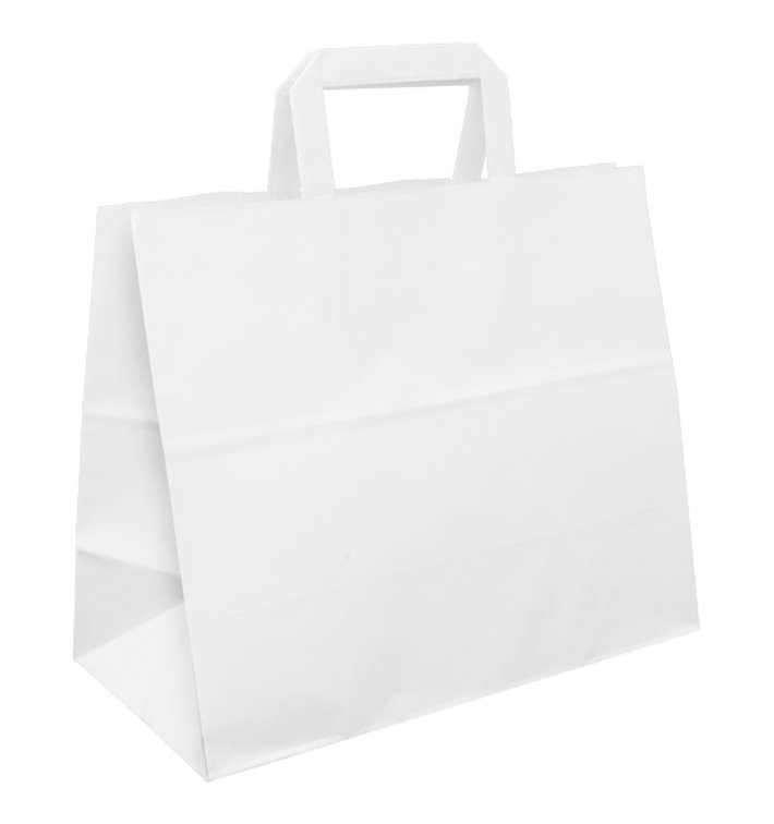 Miski Papierowe Białe z Uchwytami Płaskis 70g/m² 32+22x26cm (50 Sztuk) Miski Papierowe Białe z Uchwytami Płaskis 70g/m² 32+22x26cm (50 Sztuk)