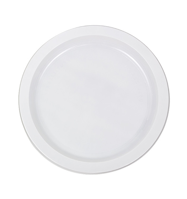 Talerz Płaski Wielokrotnego Użytku Ekonomiczne PS Białe Ø22cm (300 Sztuk) Talerz Płaski Wielokrotnego Użytku Ekonomiczne PS Białe Ø22cm (300 Sztuk)