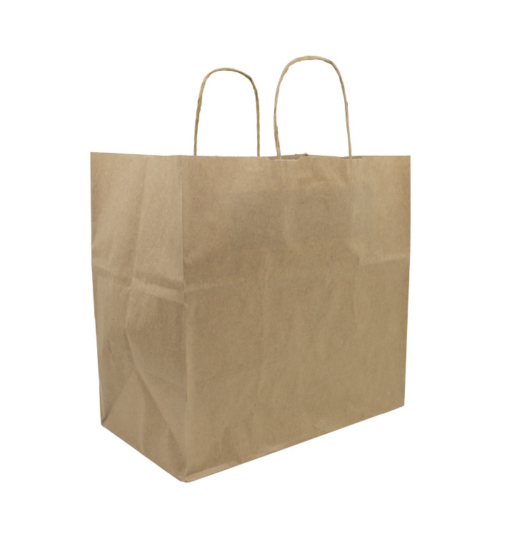 Torby Papierowe Kraft Brązowe z Uchwytami 80g/m² 30+18x29cm (250 Sztuk) Torby Papierowe Kraft Brązowe z Uchwytami 80g/m² 30+18x29cm (250 Sztuk)