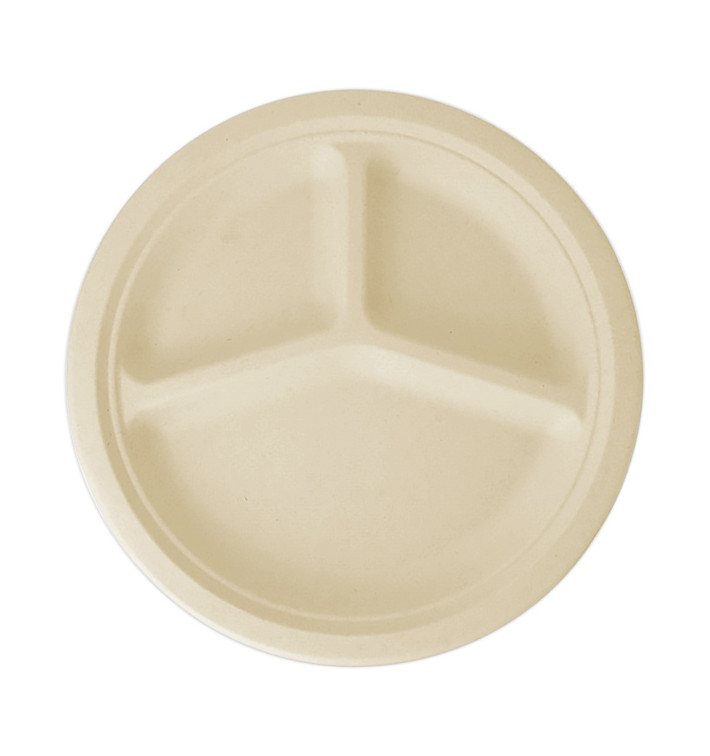 Talerz Trzciny Cukrowej 3C Naturalne Ø260mm (50 Sztuk) Talerz Trzciny Cukrowej 3C Naturalne Ø260mm (50 Sztuk)