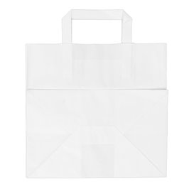 Miski Papierowe Białe z Uchwytami Płaskis 70g/m² 26+18x26cm (250 Sztuk)