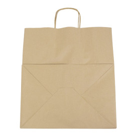 Torby Papierowe Kraft z Uchwytami 120g/m² 36+24x39cm (50 Sztuk)