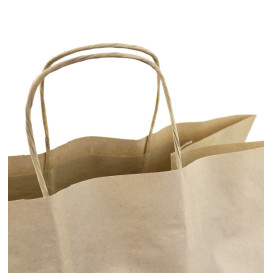 Torby Papierowe Kraft z Uchwytami 120g/m² 36+24x39cm (50 Sztuk)