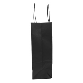 Miski Papierowe Kraft Czarni z Uchwytami 100g/m² 25+11x31cm (250 Sztuk)