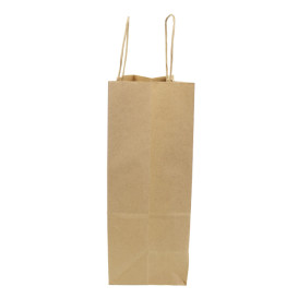 Torby Papierowe Kraft Hawanna z Uchwytami 100g/m² 24+12x31cm (50 Sztuk)
