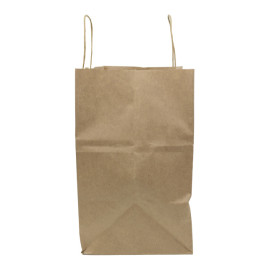 Torby Papierowe Kraft Brązowe z Uchwytami 80g/m² 30+18x29cm (250 Sztuk)