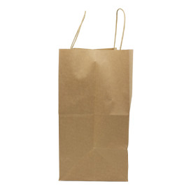 Torby Papierowe Kraft Brązowe z Uchwytami 90g/m² 32+16x31cm (50 Sztuk)