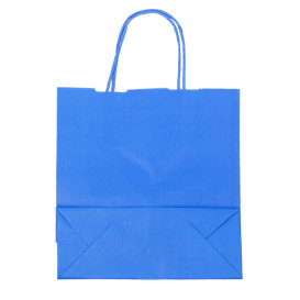 Torby Papierowe Turkusowe z Uchwytami 100g/m² 20+10x29cm (200 Sztuk)