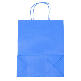 Torby Papierowe Turkusowe z Uchwytami 100g/m² 25+11x31cm (200 Sztuk)