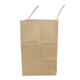 Torby Papierowe Kraft Brązowe z Uchwytami 100g/m² 30+18x29cm (25 Sztuk)