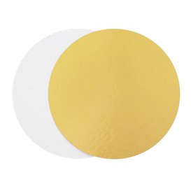 Podkładka Papierowa Pod Tort Złote i Białe 180 mm (600 Sztuk)