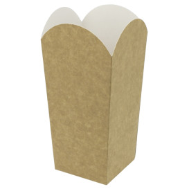 Pudełka na Popcorn Małe Kraft 45g 6,5x8,5x15cm (700 Sztuk)