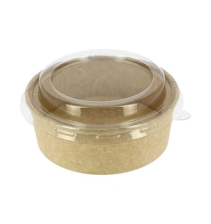 Miski Papierowe Kraft-Kraft + Pokrywką RPET 19 Oz/550ml (300 Sztuk) Miski Papierowe Kraft-Kraft + Pokrywką RPET 19 Oz/550ml (300 Sztuk)