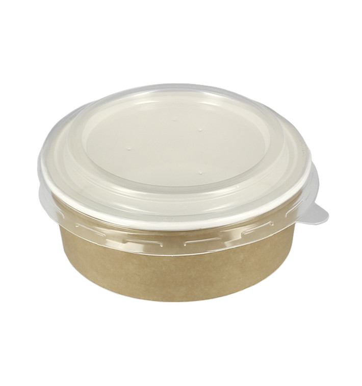 Miski Papierowe Kraft z Pokrywką PP 19 Oz/550ml (50 Sztuk) Miski Papierowe Kraft z Pokrywką PP 19 Oz/550ml (50 Sztuk)