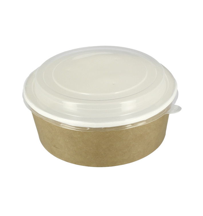 Miski Papierowe Kraft z Pokrywką PP 33Oz/1000ml (100 Sztuk) Miski Papierowe Kraft z Pokrywką PP 33Oz/1000ml (100 Sztuk)