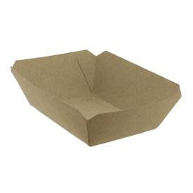 Tacki Łódki Papierowe 250ml Kraft-Kraft 9,6x6,5x4,2cm (25 Sztuk)