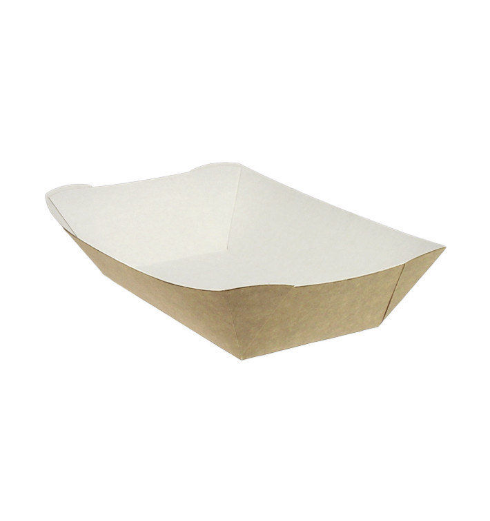Tacki Łódki Papierowe 780ml Kraft 15,5x9x5,5cm (450 Sztuk) Tacki Łódki Papierowe 780ml Kraft 15,5x9x5,5cm (450 Sztuk)
